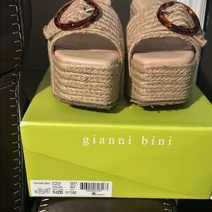 Gianni Bini Tan Platform Espadrilles